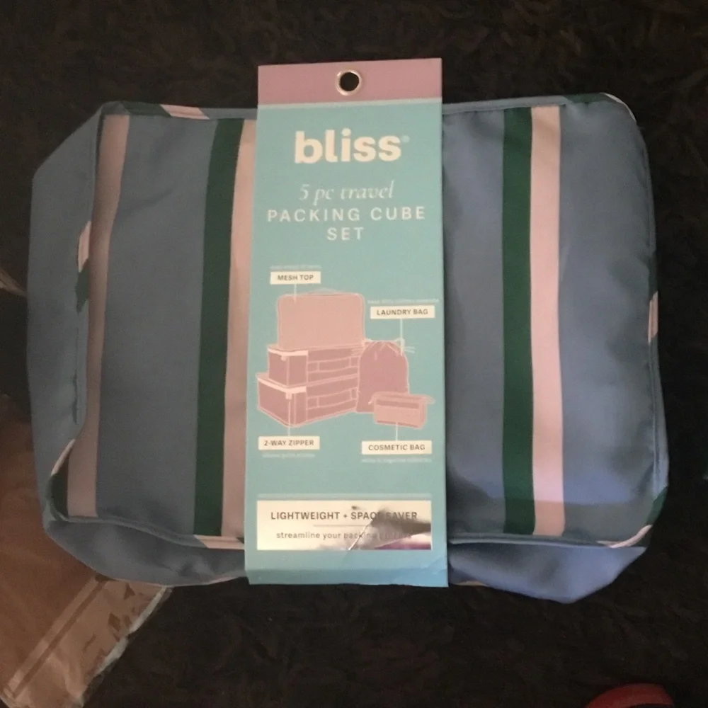 5 pc Bliss packing cube set - lightweight & stylish - Travel
